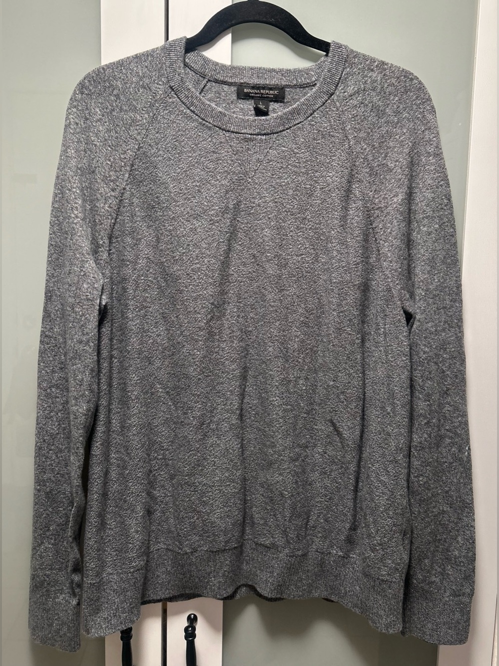 Banana Republic Men's Gray Crewneck Organic Cotton Sweater Size Large